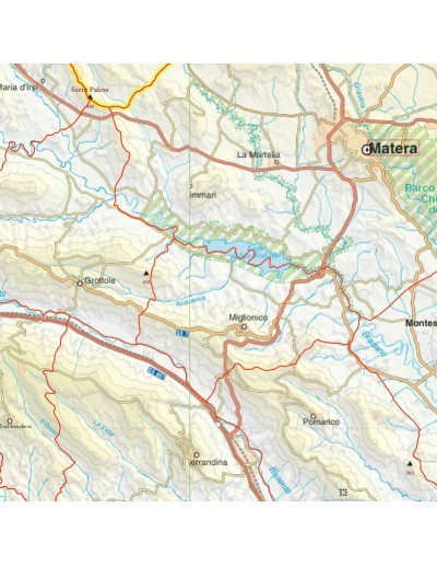 Mappa stradale con comuni della provincia di...