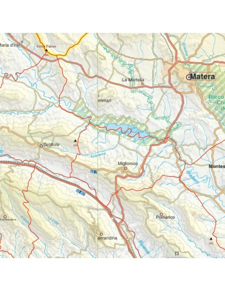 Mappa stradale con comuni della provincia di Matera pdf