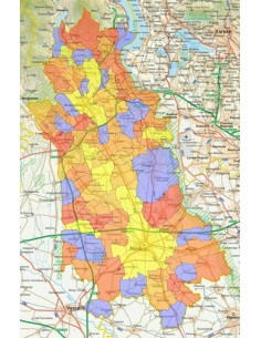 Mappa stradale con comuni della provincia di Novara pdf 2