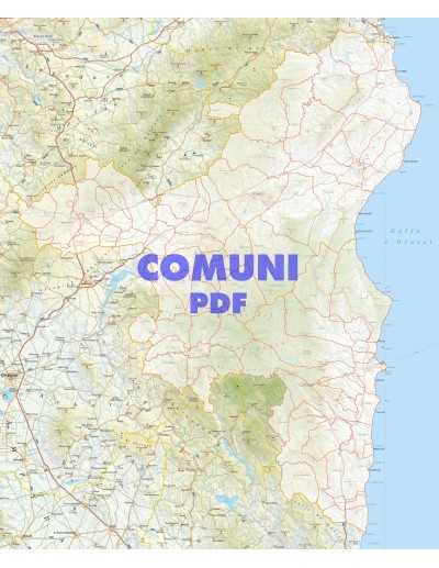 Mappa stradale con comuni della provincia di Nuoro pdf