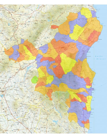 Mappa stradale con comuni della provincia di Nuoro pdf