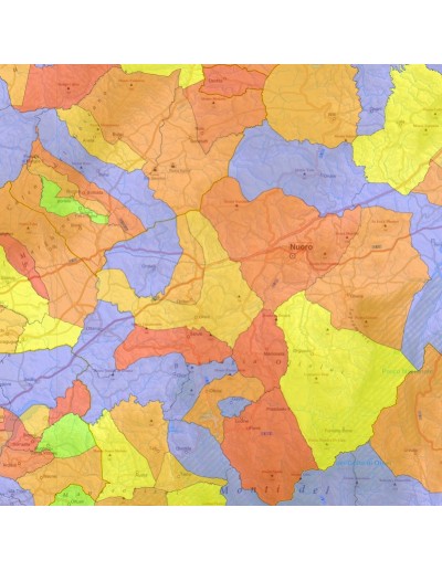 Mappa stradale con comuni della provincia di...