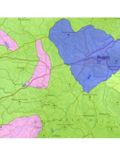 Mappa stradale con comuni della provincia di...