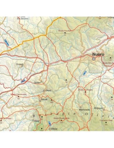 Mappa stradale con comuni della provincia di...