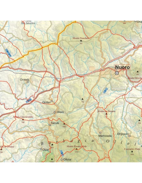 Mappa stradale con comuni della provincia di Nuoro pdf