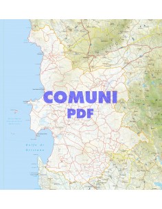 Mappa stradale con comuni della provincia di Oristano pdf
