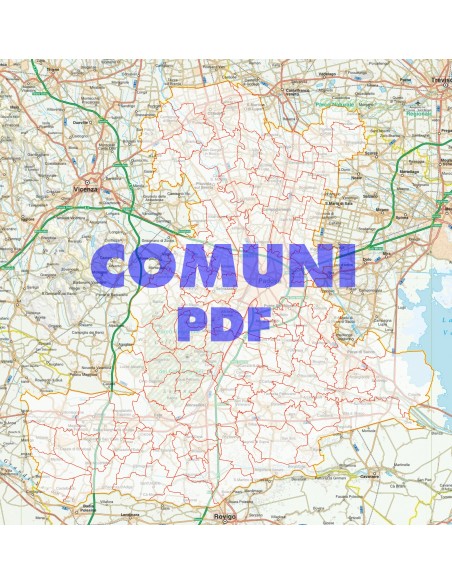 Mappa stradale con comuni della provincia di Padova pdf