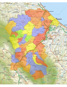 Mappa stradale con comuni della provincia di Pescara pdf 2