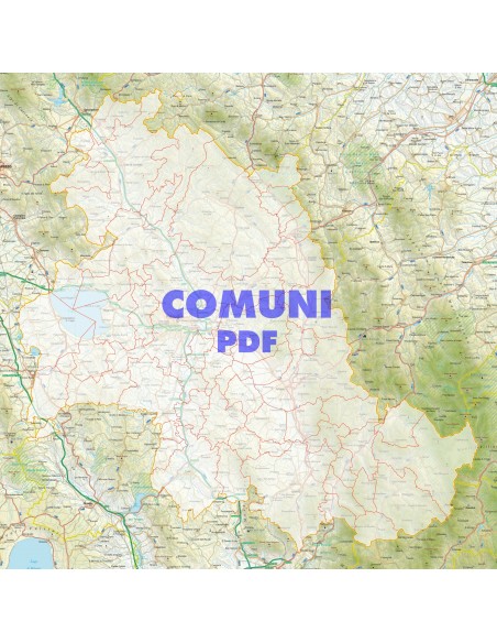 Mappa stradale con comuni della provincia di Perugia pdf