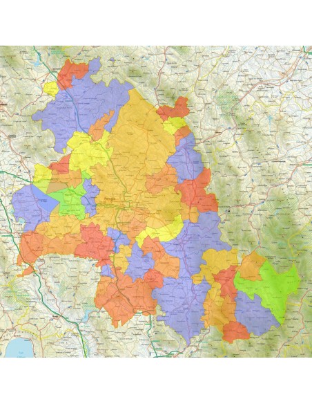 Mappa stradale con comuni della provincia di Perugia pdf
