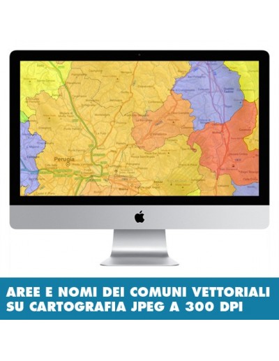 Mappa stradale con comuni della provincia di...