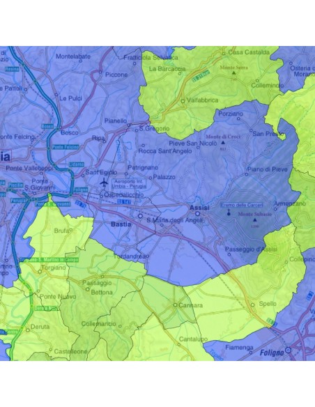 Mappa stradale con comuni della provincia di Perugia pdf