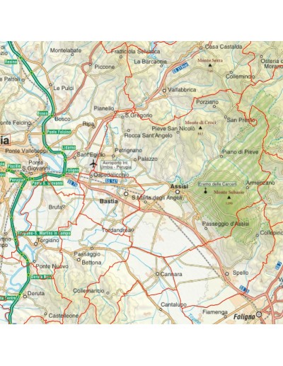 Mappa stradale con comuni della provincia di...