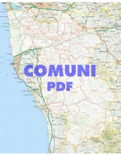 Mappa stradale con comuni della provincia di Pisa pdf