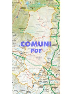 Mappa stradale con comuni della provincia di Prato pdf