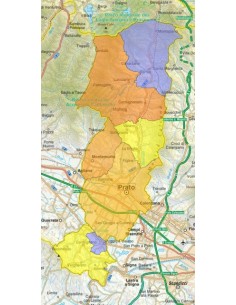 Mappa stradale con comuni della provincia di Prato pdf 2