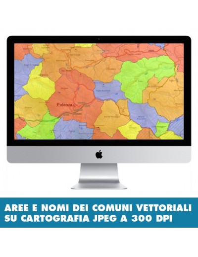 Mappa stradale con comuni della provincia di...