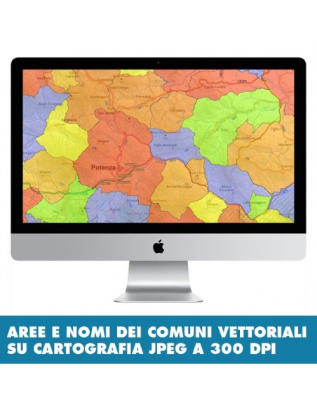 Mappa stradale con comuni della provincia di Potenza pdf