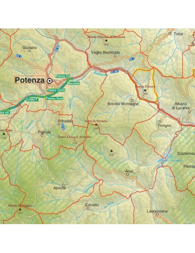 Mappa stradale con comuni della provincia di...