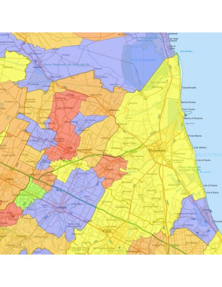 Mappa stradale con comuni della provincia di Ravenna pdf