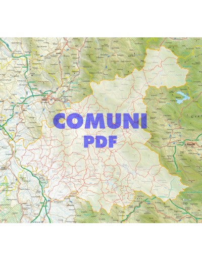 Mappa stradale con comuni della provincia di Rieti pdf