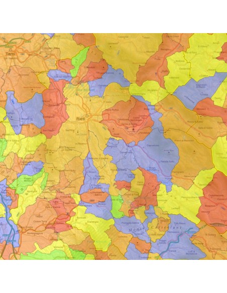 Mappa stradale con comuni della provincia di Rieti pdf