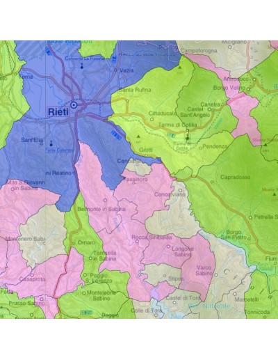 Mappa stradale con comuni della provincia di...