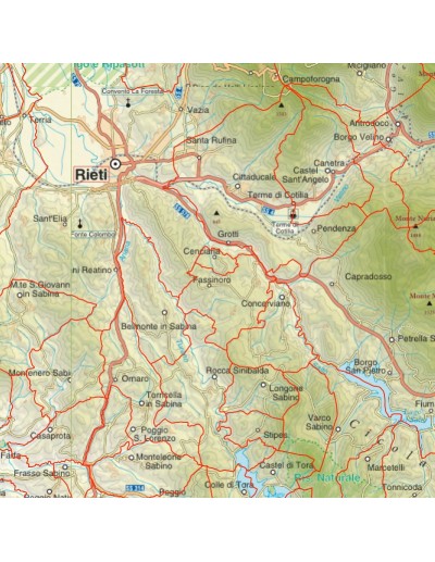 Mappa stradale con comuni della provincia di...
