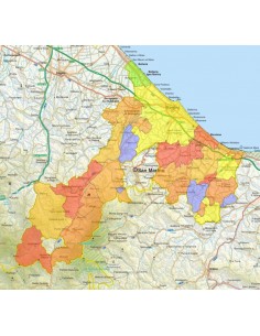 Mappa stradale con comuni della provincia di Rimini pdf 2