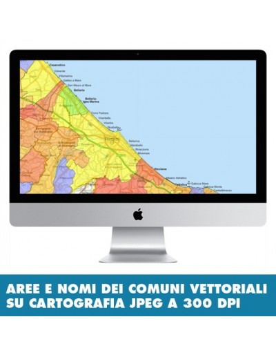 Mappa stradale con comuni della provincia di...