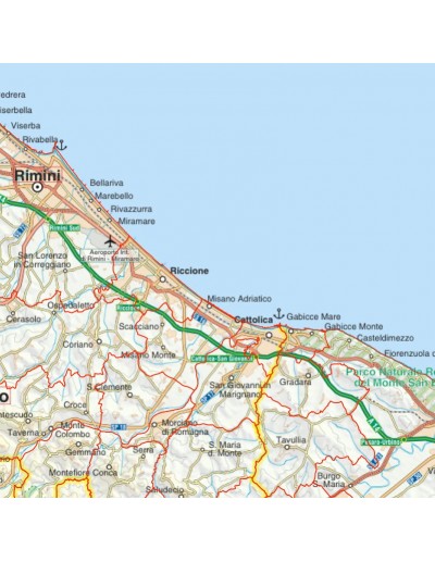 Mappa stradale con comuni della provincia di...
