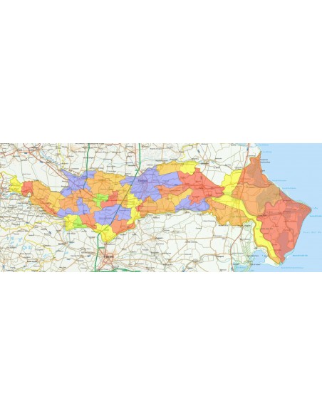 Mappa stradale con comuni della provincia di Rovigo pdf