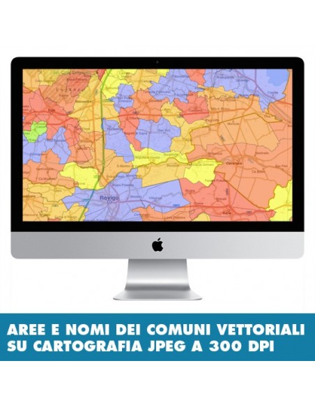 Mappa stradale con comuni della provincia di Rovigo pdf