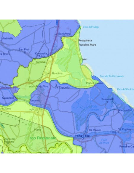 Mappa stradale con comuni della provincia di Rovigo pdf
