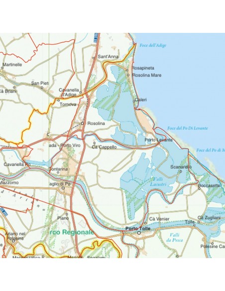 Mappa stradale con comuni della provincia di Rovigo pdf