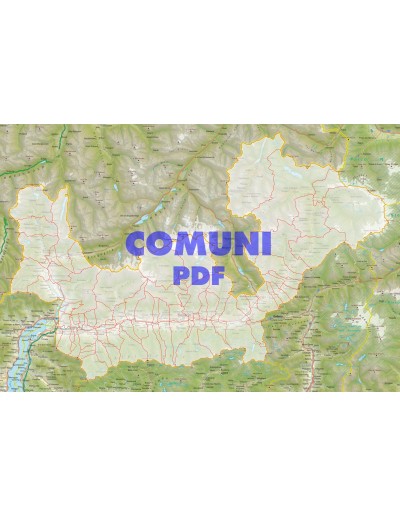Mappa stradale con comuni della provincia di...