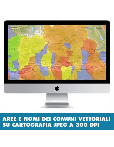Mappa stradale con comuni della provincia di...