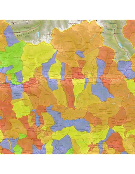 Mappa stradale con comuni della provincia di Sondrio pdf