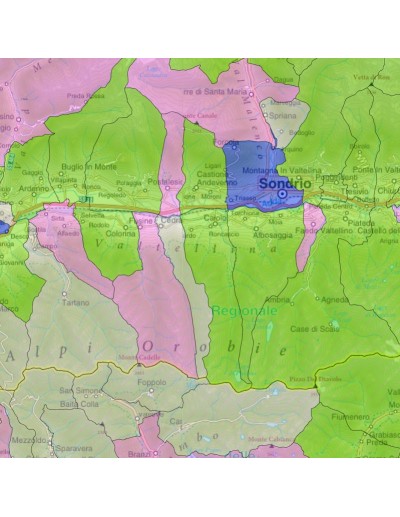 Mappa stradale con comuni della provincia di...