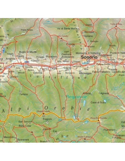 Mappa stradale con comuni della provincia di...