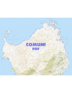 Mappa stradale con comuni della provincia di Sassari pdf