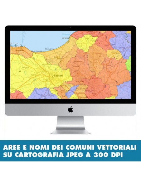 Mappa stradale con comuni della provincia di Sassari pdf