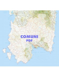 Mappa stradale con comuni della provincia Sud Sardegna pdf