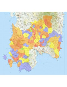 Mappa stradale con comuni della provincia Sud Sardegna pdf 2