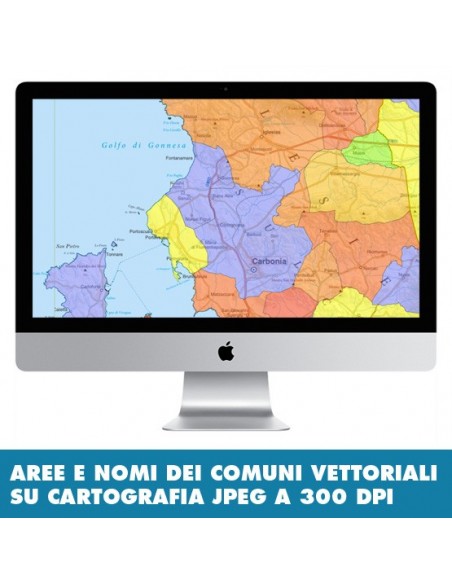 Mappa stradale con comuni della provincia Sud Sardegna pdf