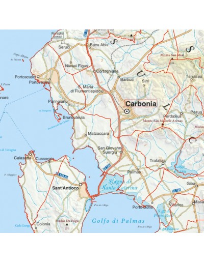 Mappa stradale con comuni della provincia Sud...