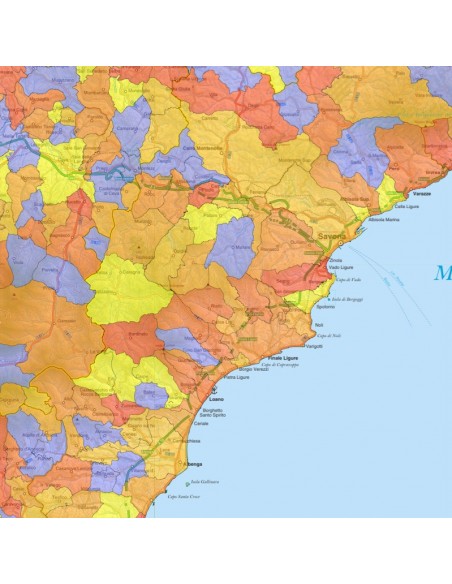Mappa stradale con comuni della provincia di Savona pdf