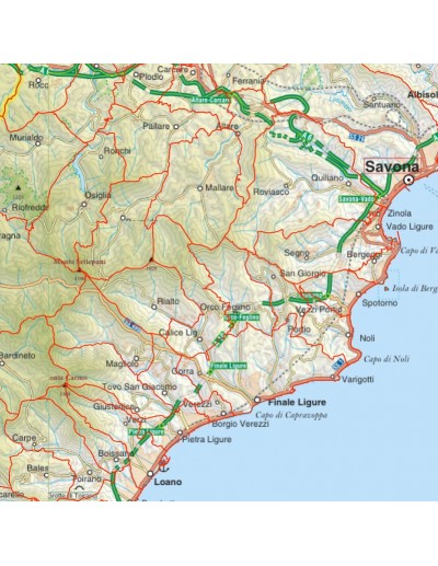 Mappa stradale con comuni della provincia di...