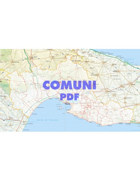 Mappa stradale con comuni della provincia di Taranto pdf