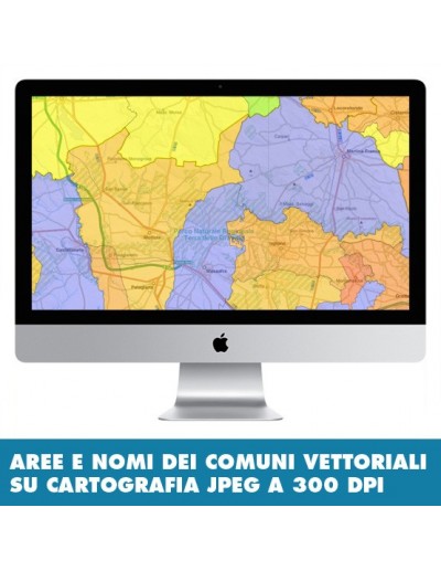 Mappa stradale con comuni della provincia di...